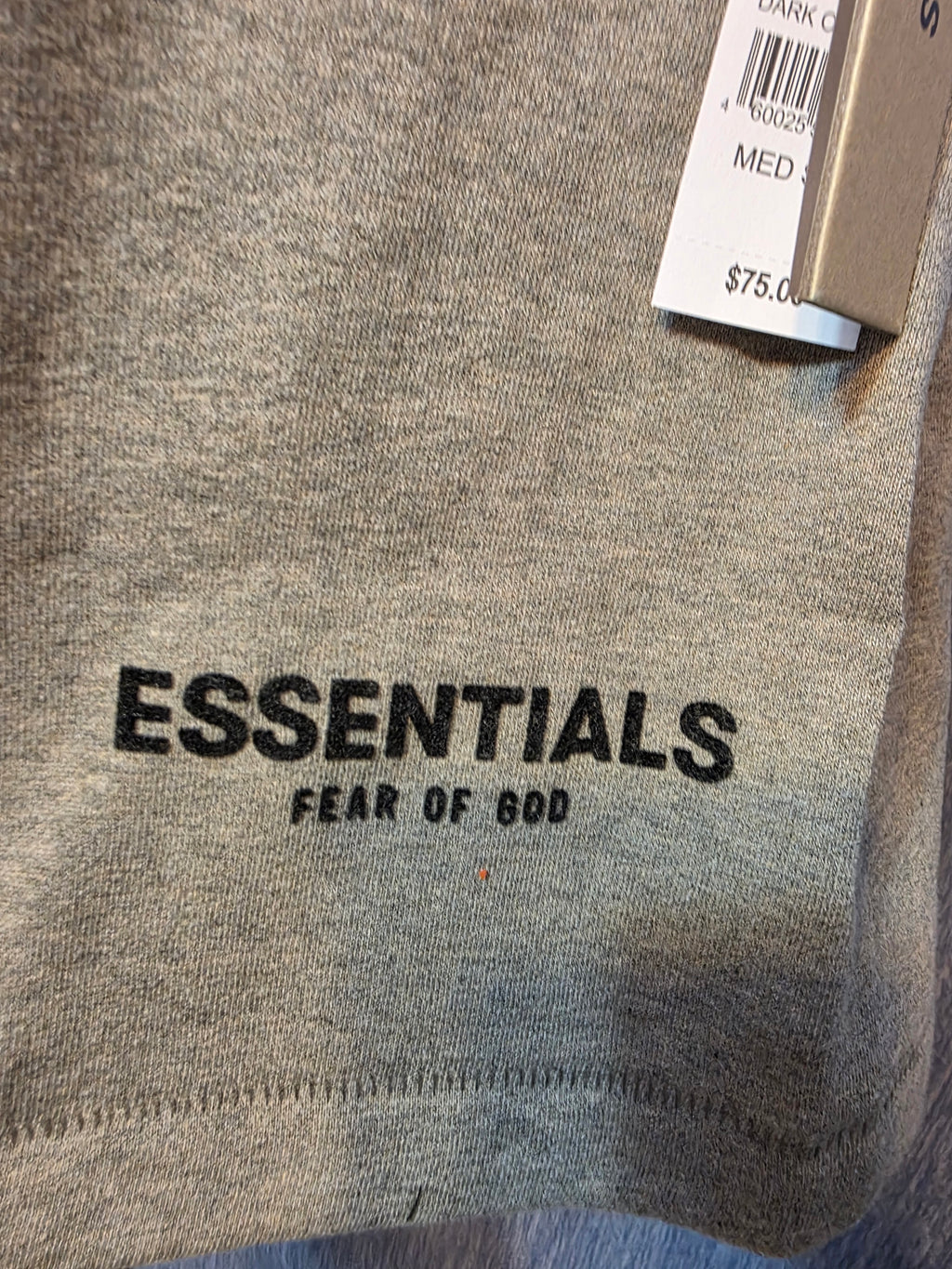 ESSENTIALS FEAR OF GOD sweat short in gray