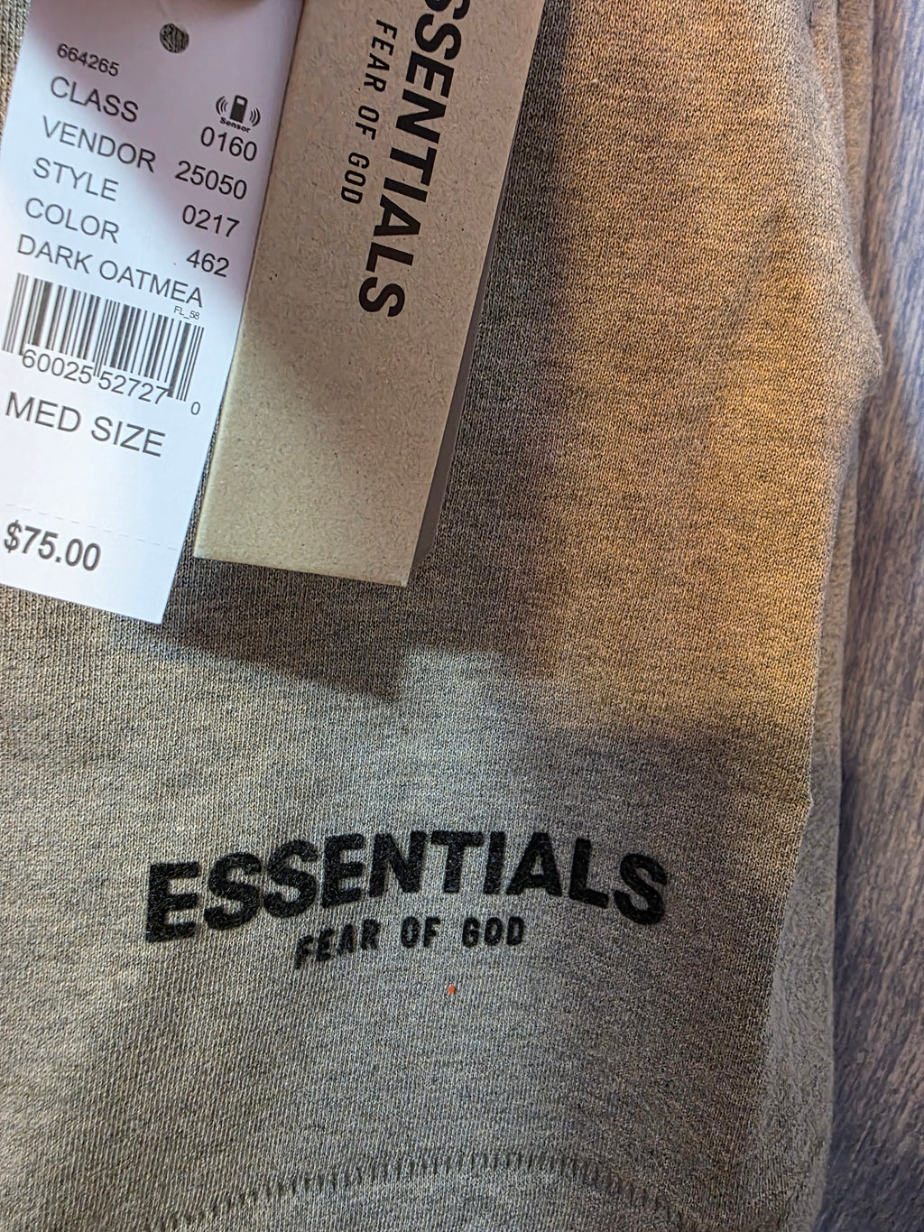 ESSENTIALS FEAR OF GOD sweat short in gray