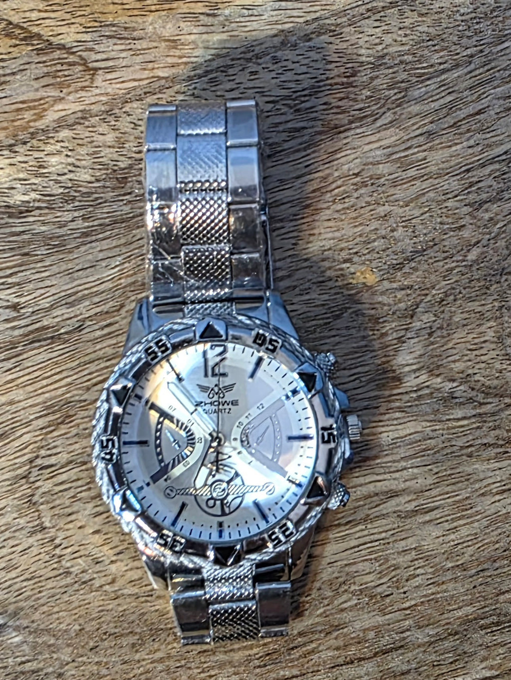 ZHOWE mens watch in silver tone