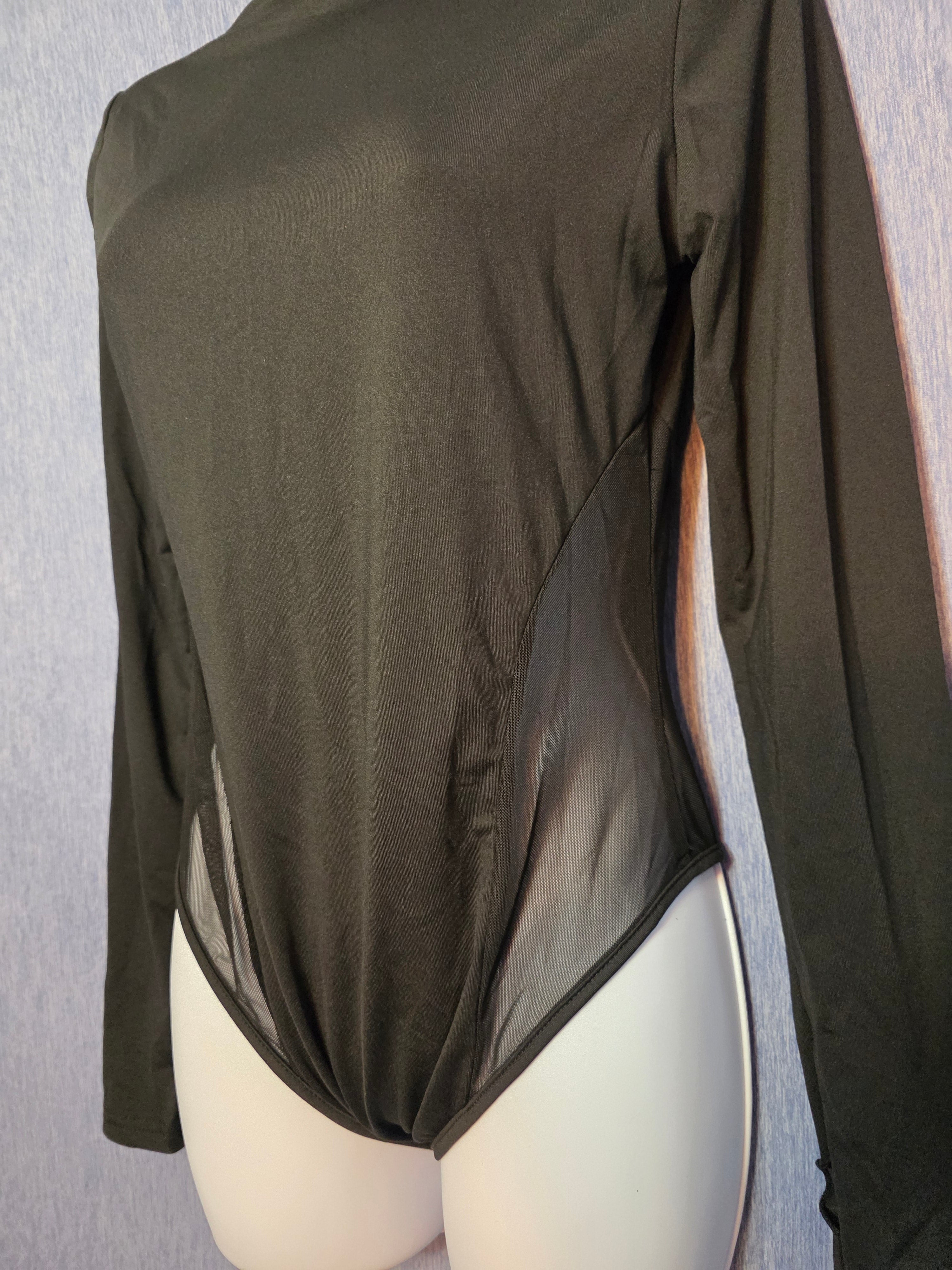 Black body suit / snap crotch soft material