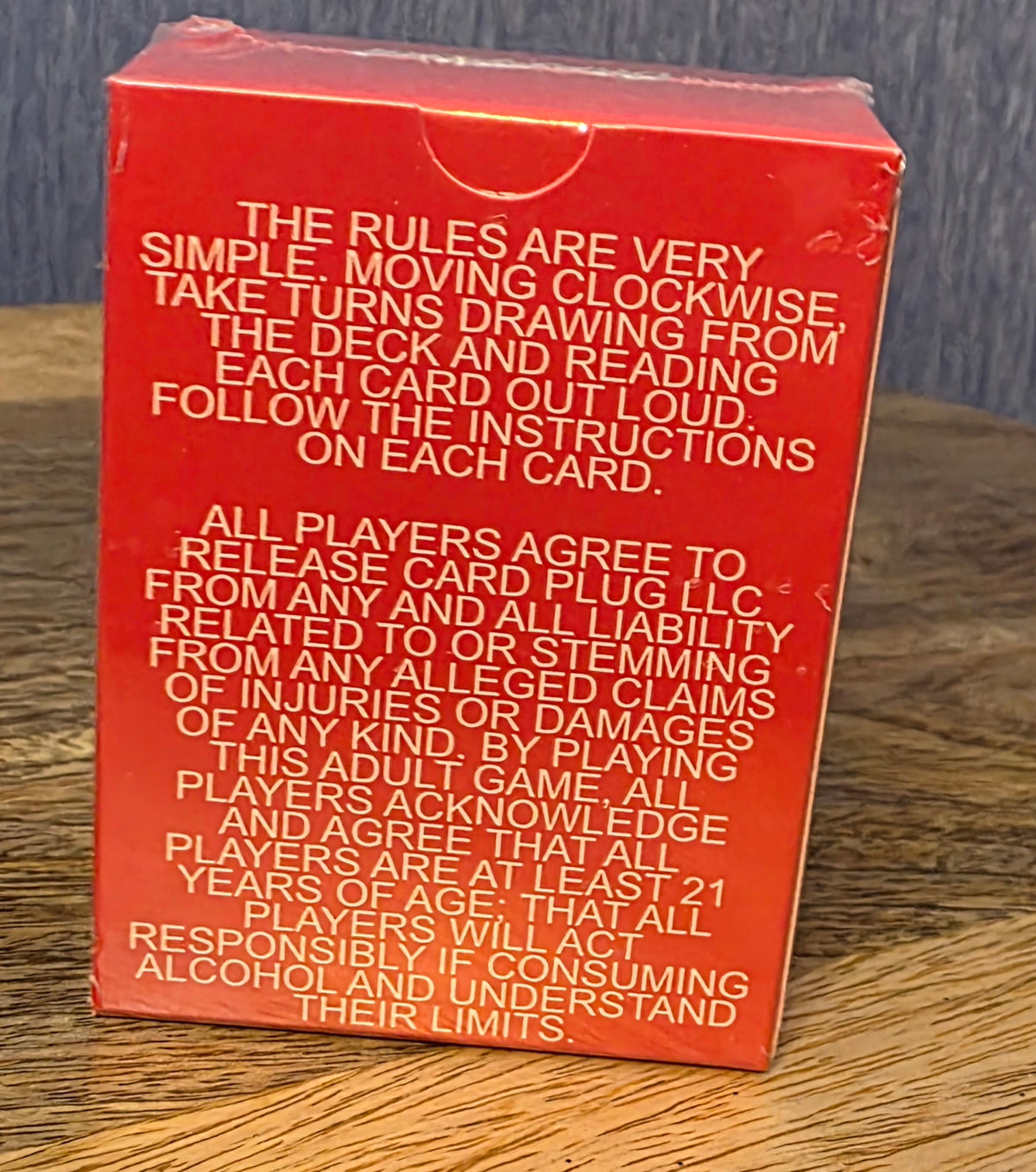 Hope your thirsty adult party card game