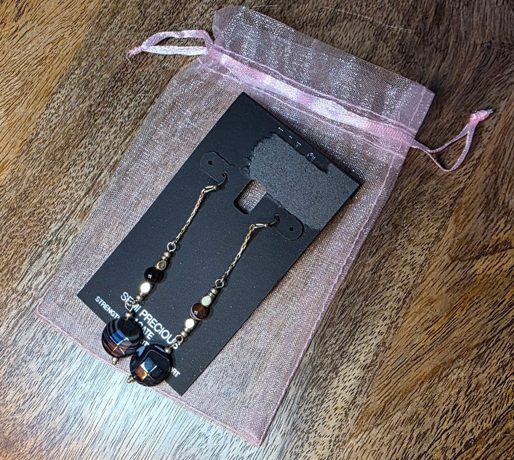 Semi Precious AGATE ear rings