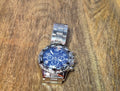 Mens watch face plate is blue zhowe brand