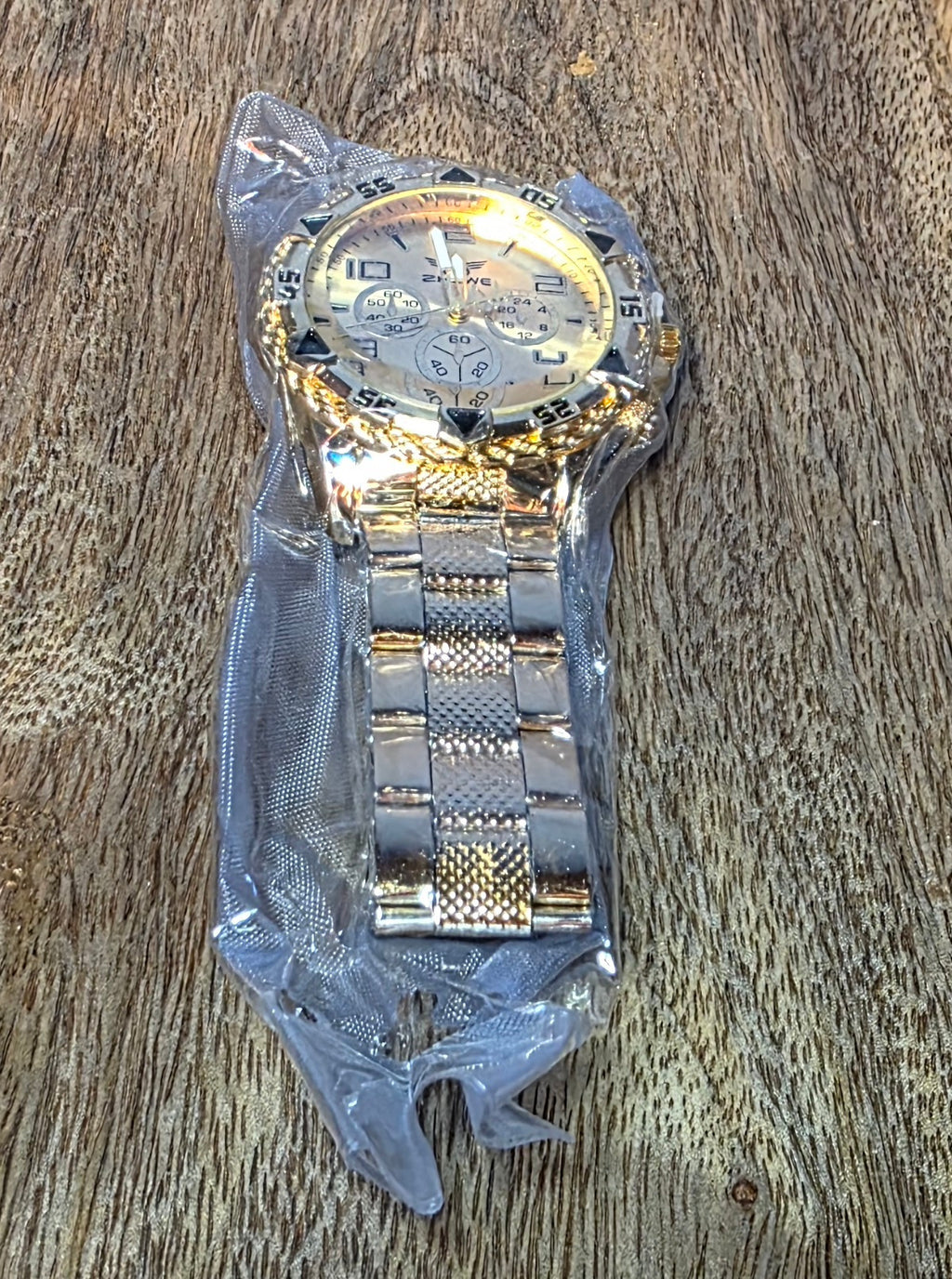 Mens watch gold tone Zhowe brand