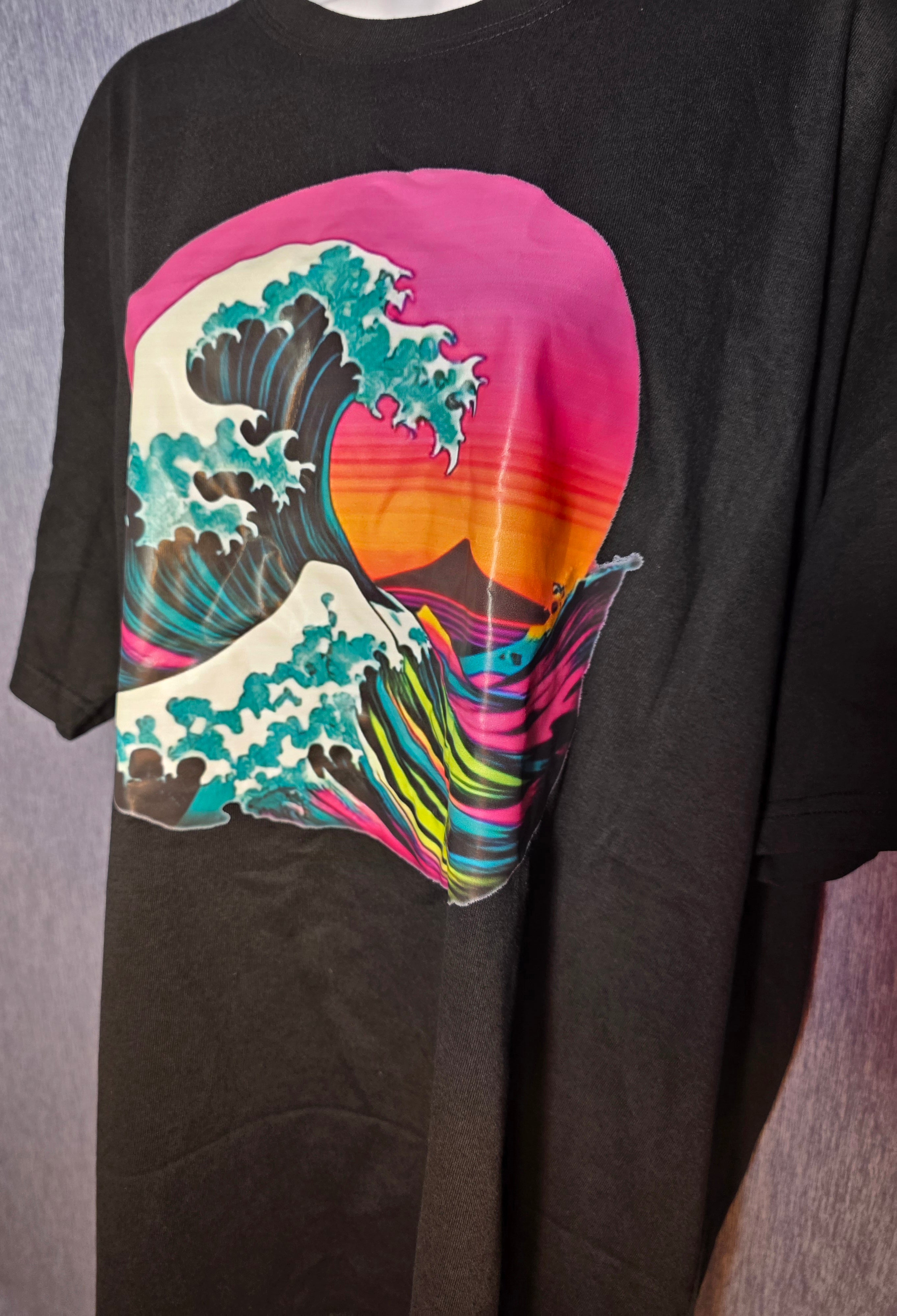 Retro wave T-shirt 2XL