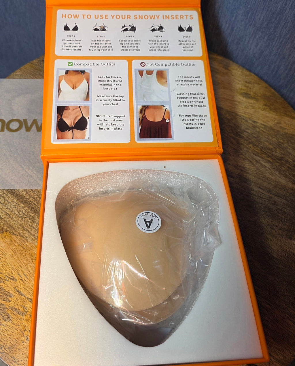 Snowy size A sticky bra double sided
