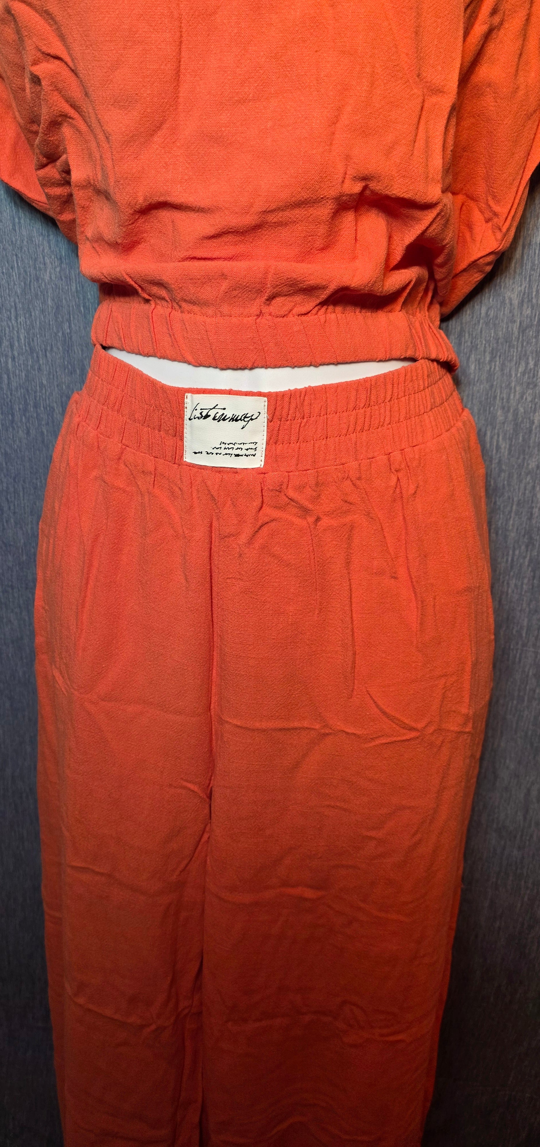 2 piece pants and crop top size XL