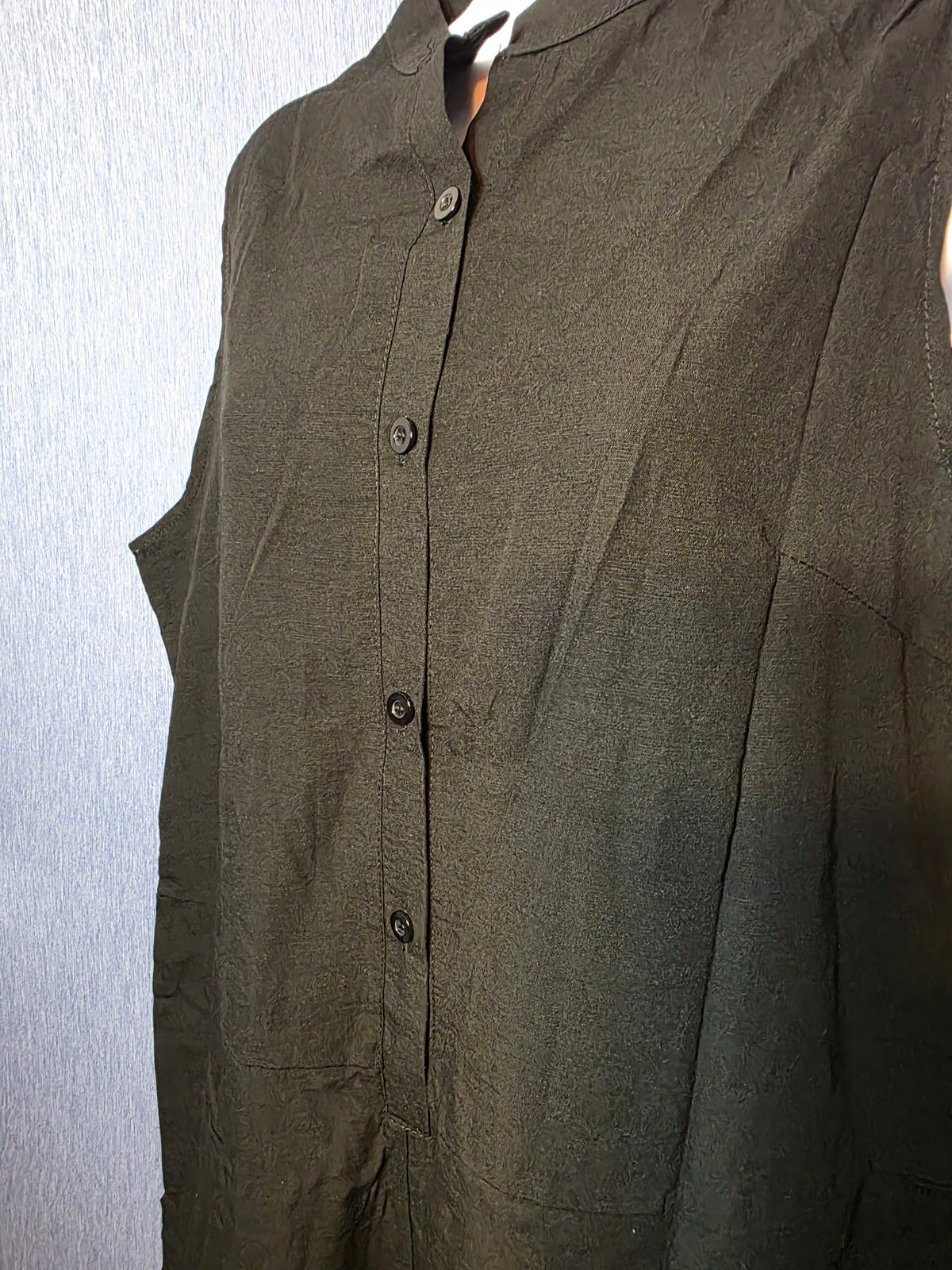 Black jumper button up front in size large