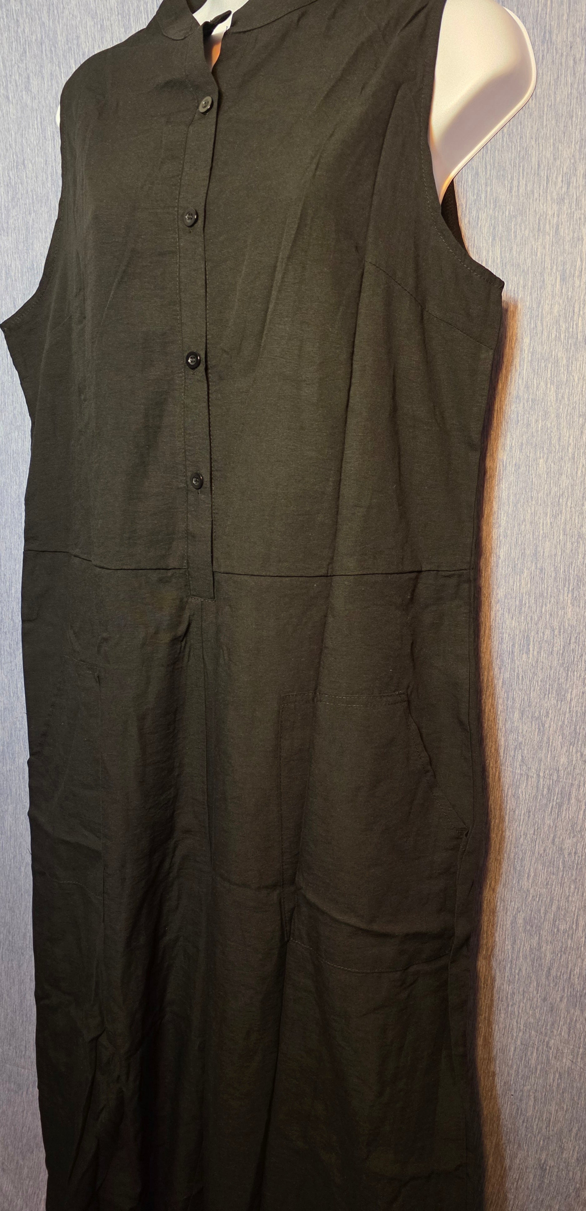 Black jumper button up front in size large
