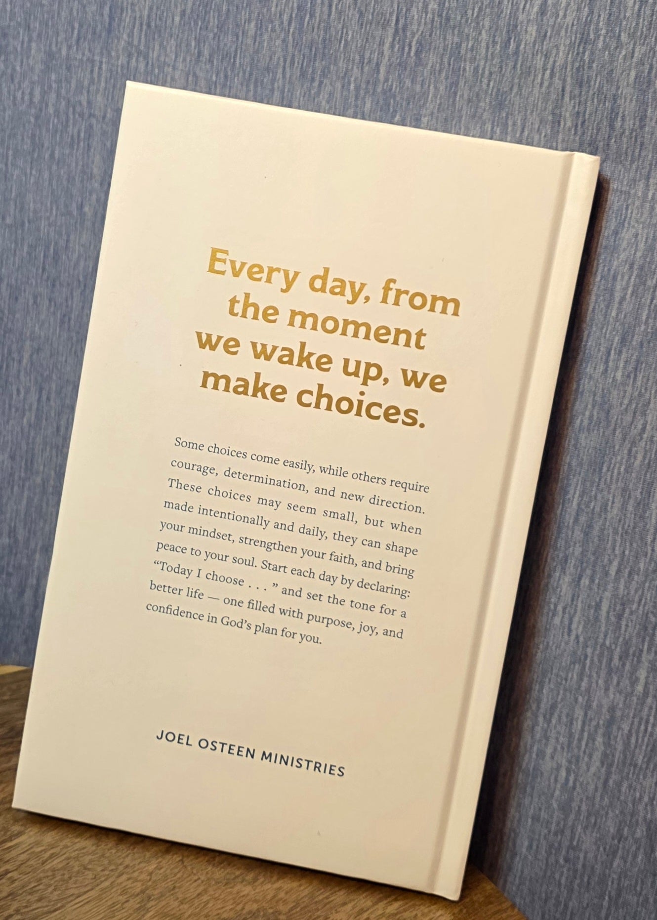 Special édition hard cover Joël Osteen Today I Choose Dévotions For A Better Life
