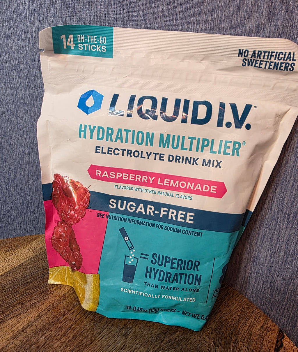 LIQUID IV Raspberry Lemonade drink packs 14 on the go sticks