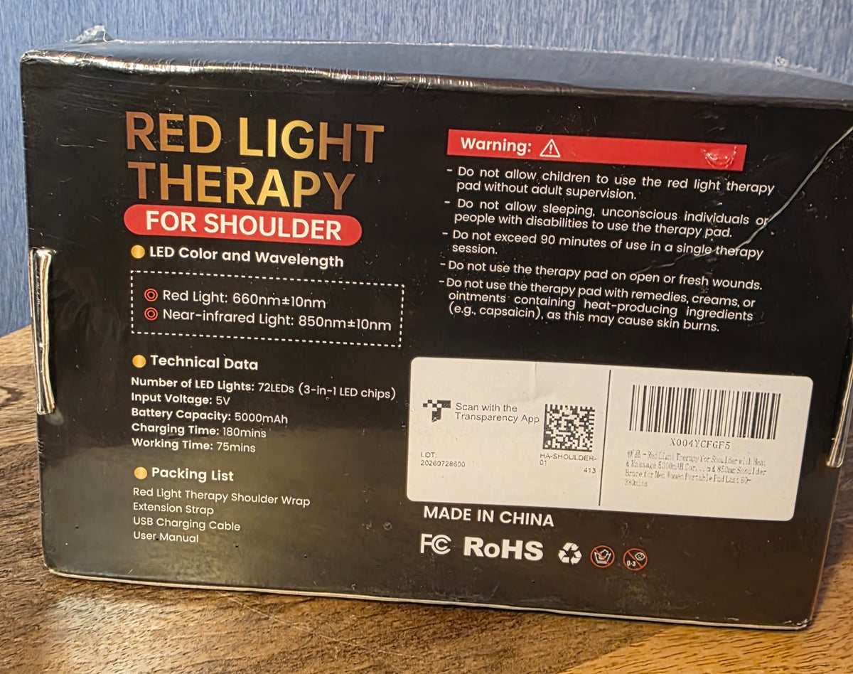 Red light therapy for shoulder