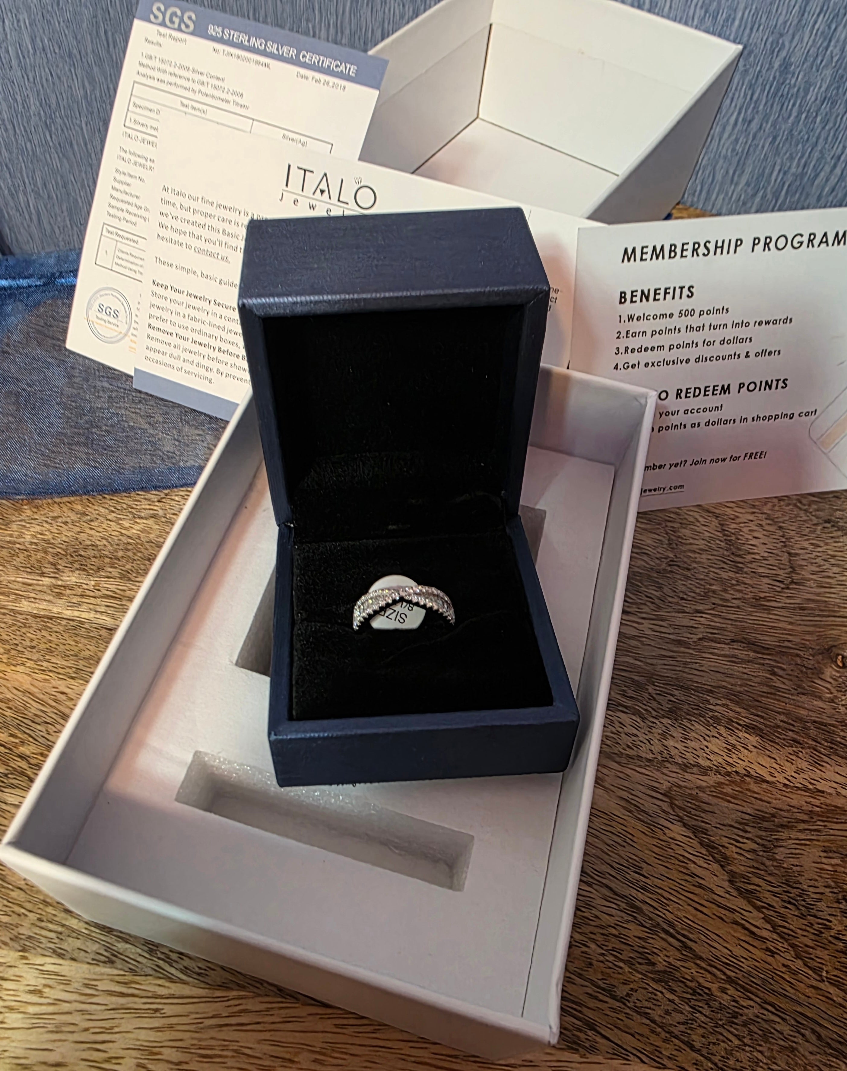 ITALO Jewelry ring size 8