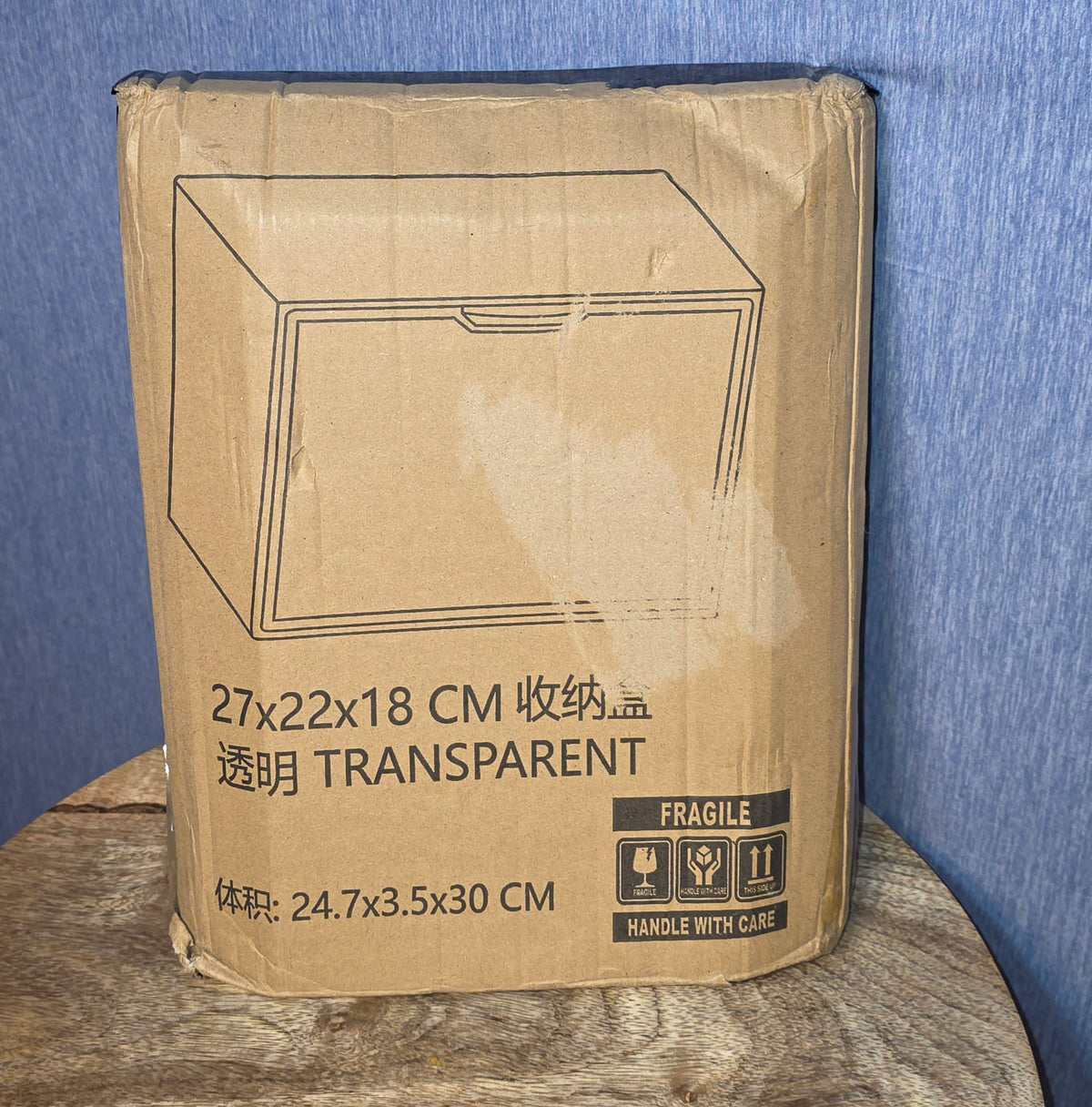 Transparent storage container