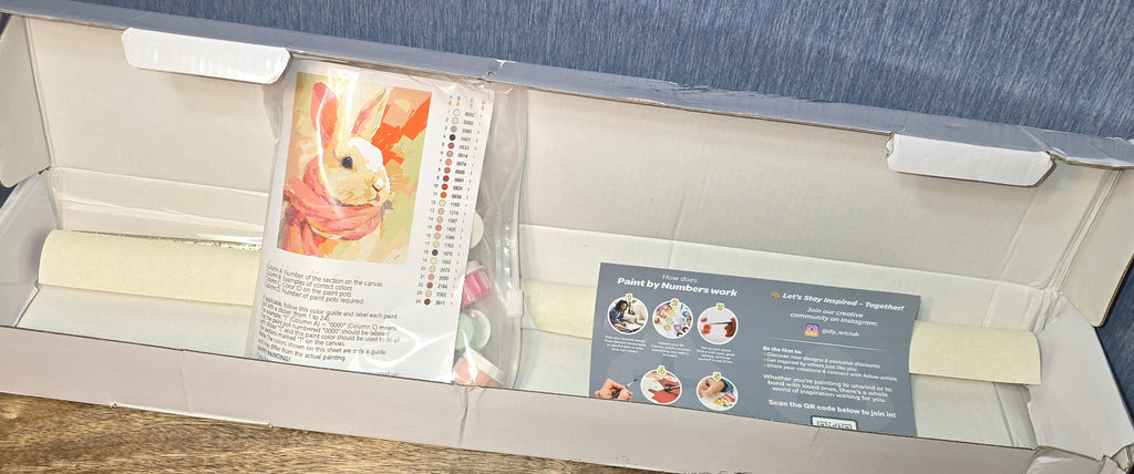 Paint by number with brushes paint instructions