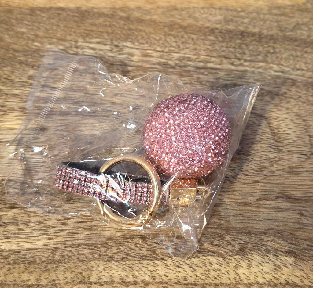Bag charms pink sparkle