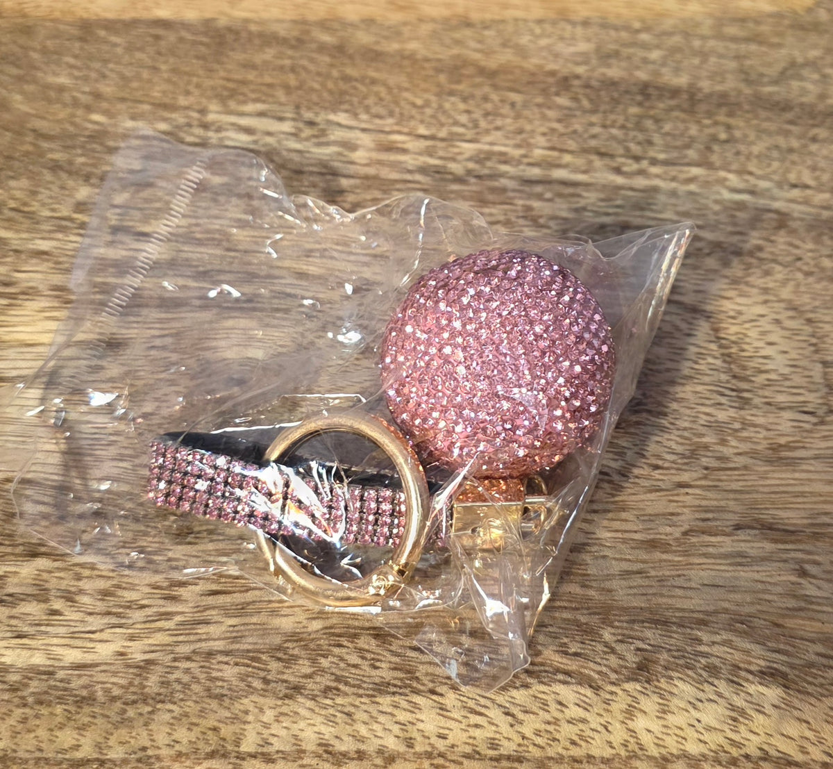 Bag charms pink sparkle