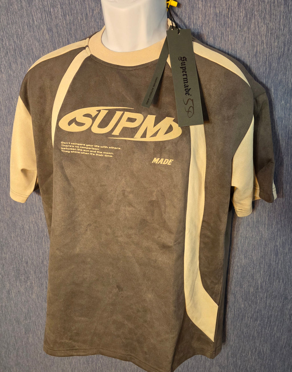 Supermade outshout words mens shirt