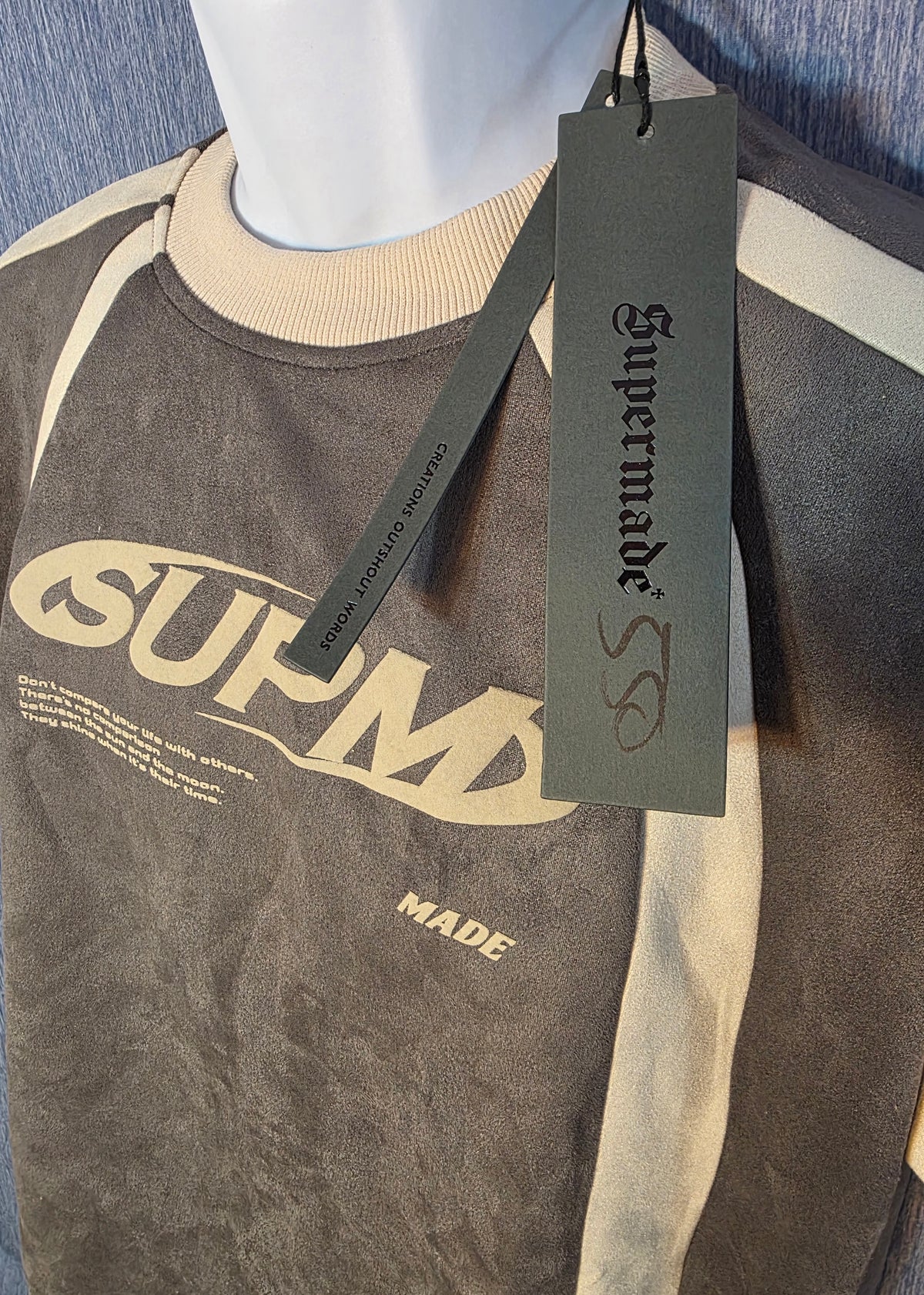 Supermade outshout words mens shirt