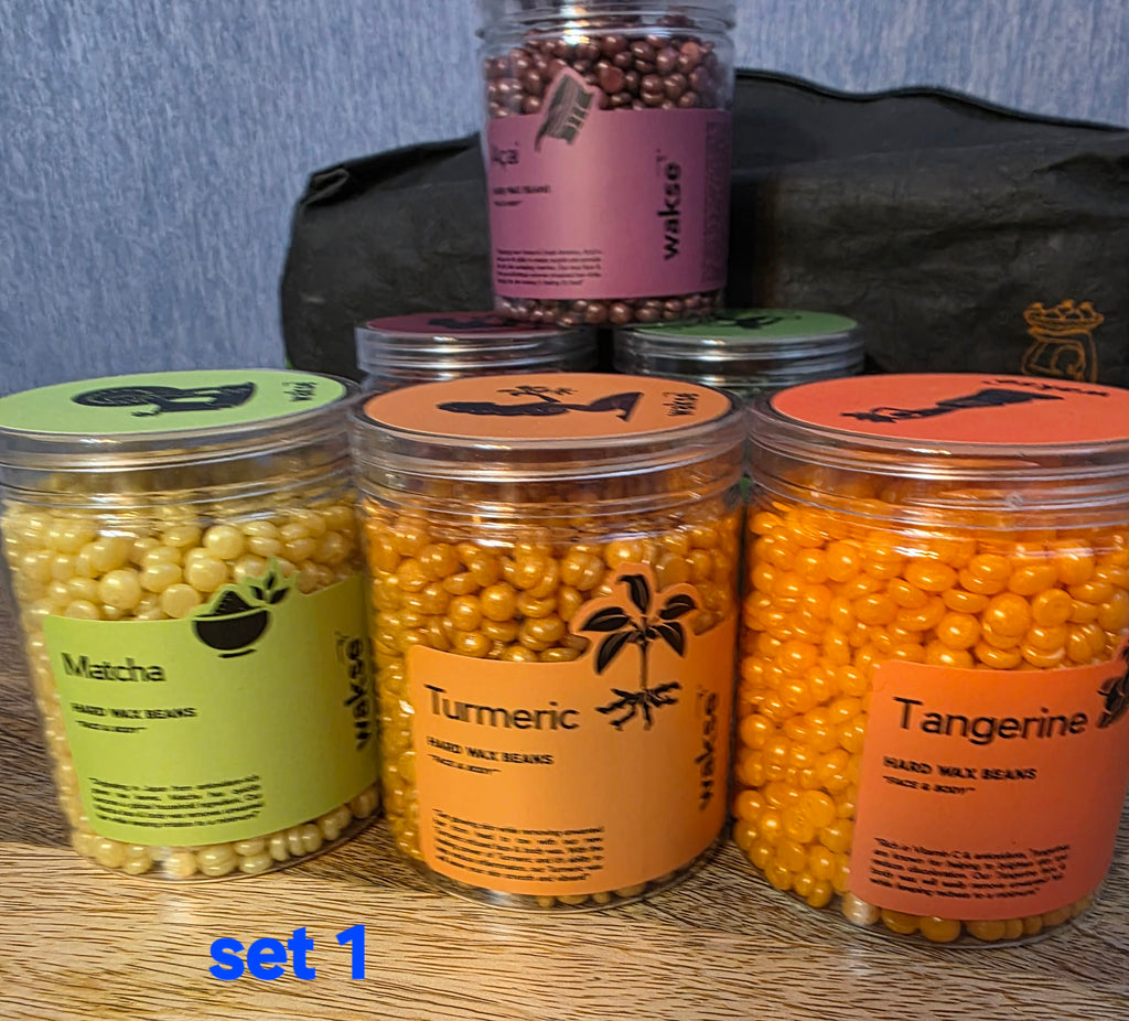 Wakse body and face wax kit with 6 different wax melts Botanicals