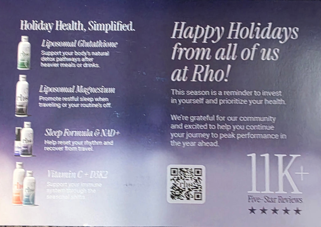 RHO Nutrition bundle 6 full size products with serving spoon and papers