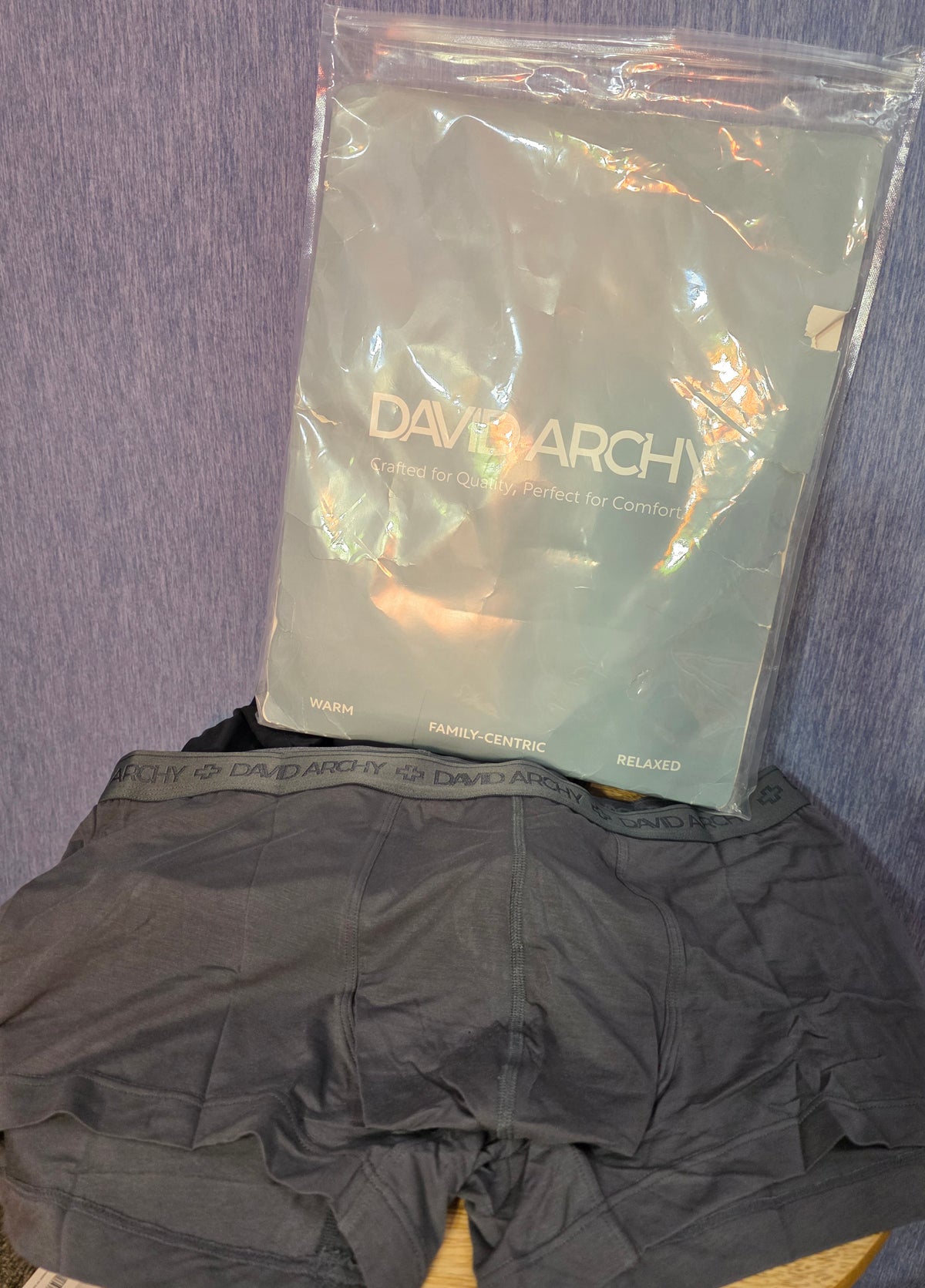 David Archy 4 pack of mens underwear size large 2 gray 2 black