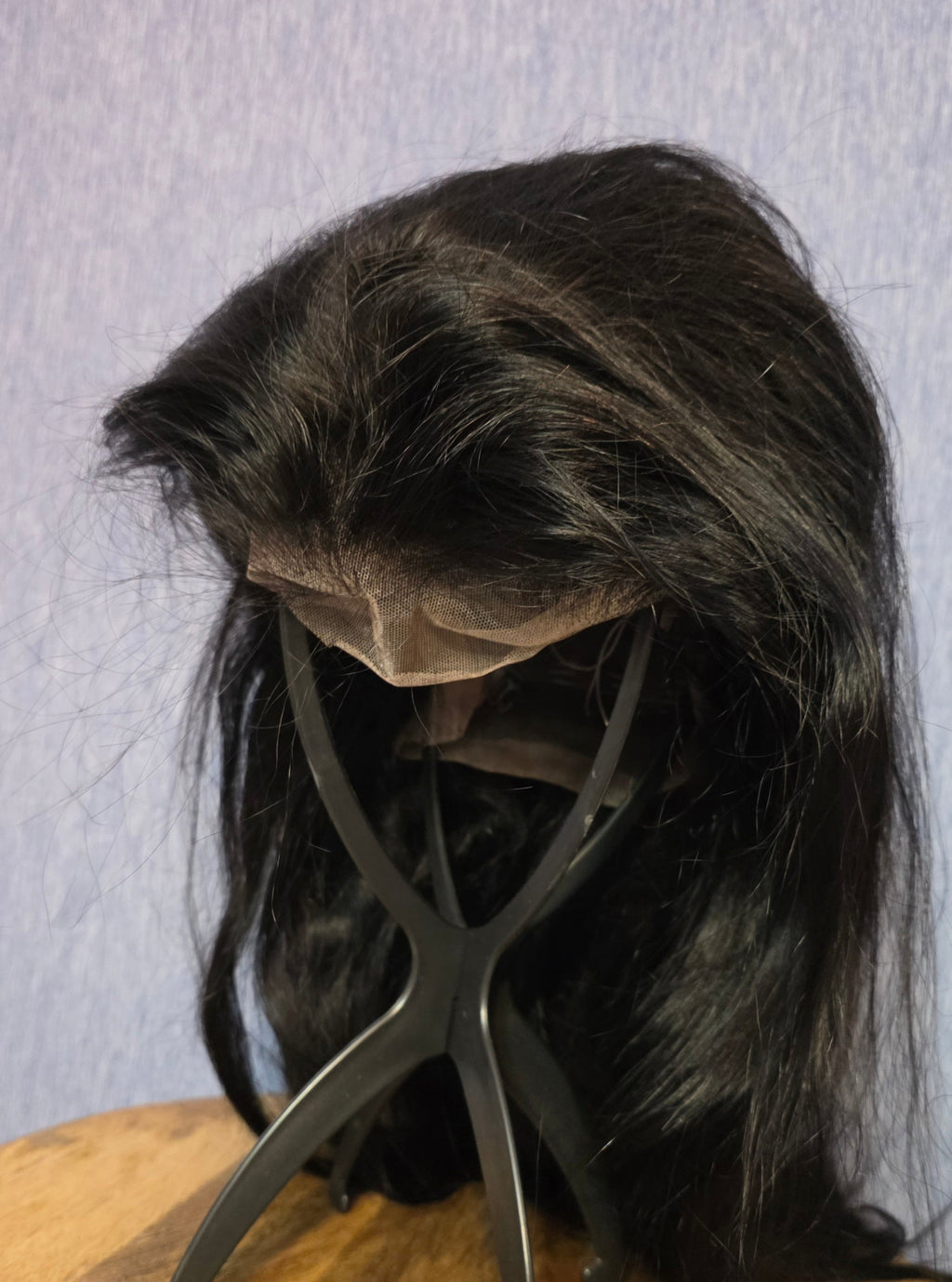 Full long black wig with cap ect feels like real human hair