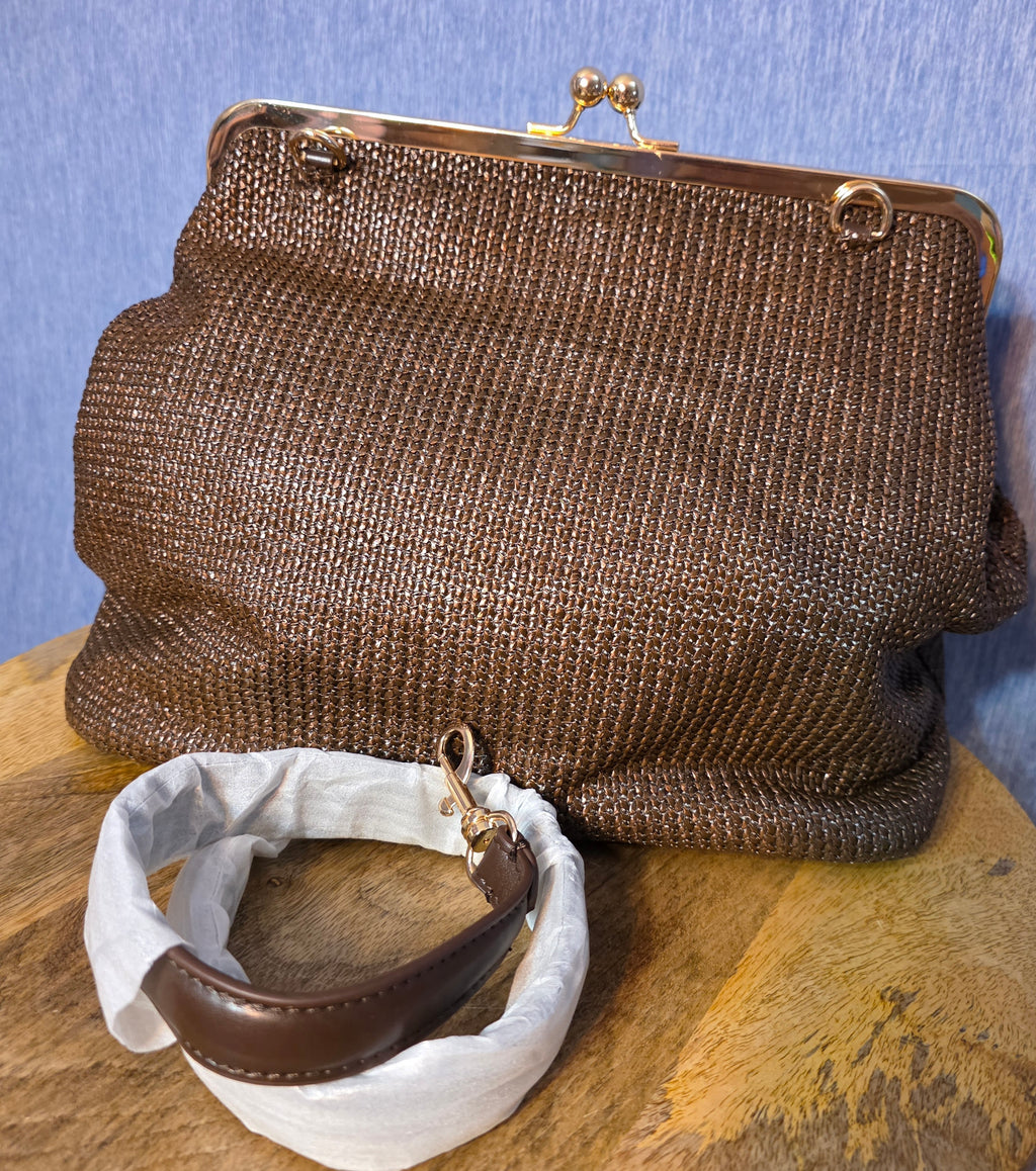 Kiss lock inspired bag
