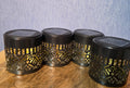 Set of 4 table top or window solar lights metal and plastic