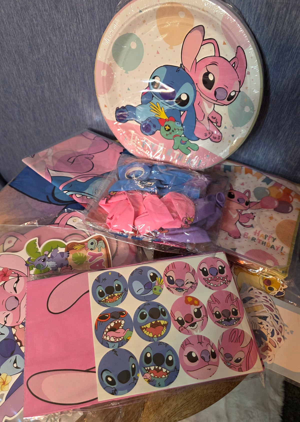Stitch birthday party 11 piece set