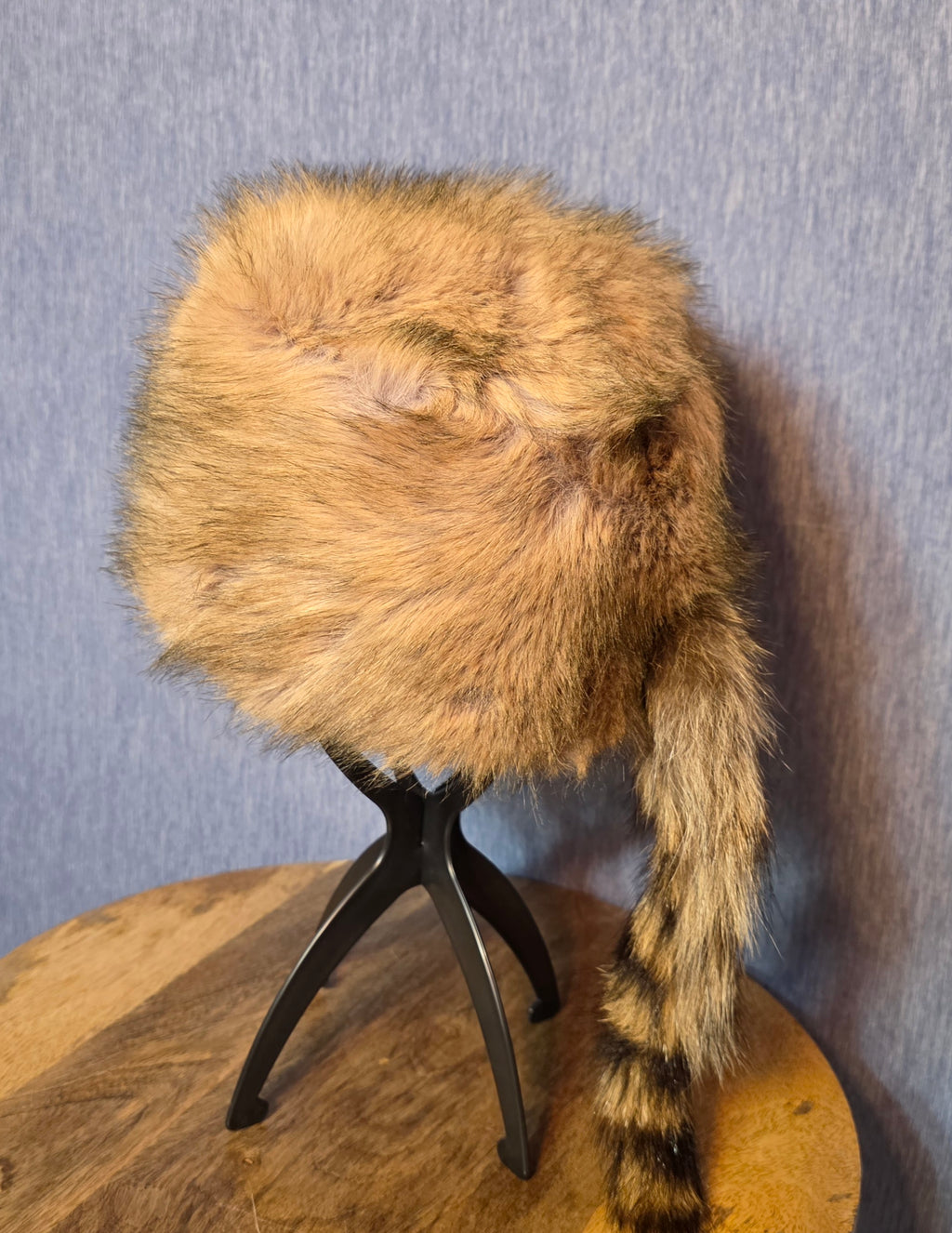 Fuzzy Hat with tail