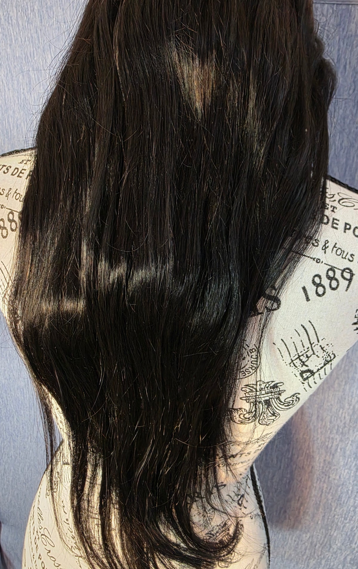 Full long black wig with cap ect feels like real human hair