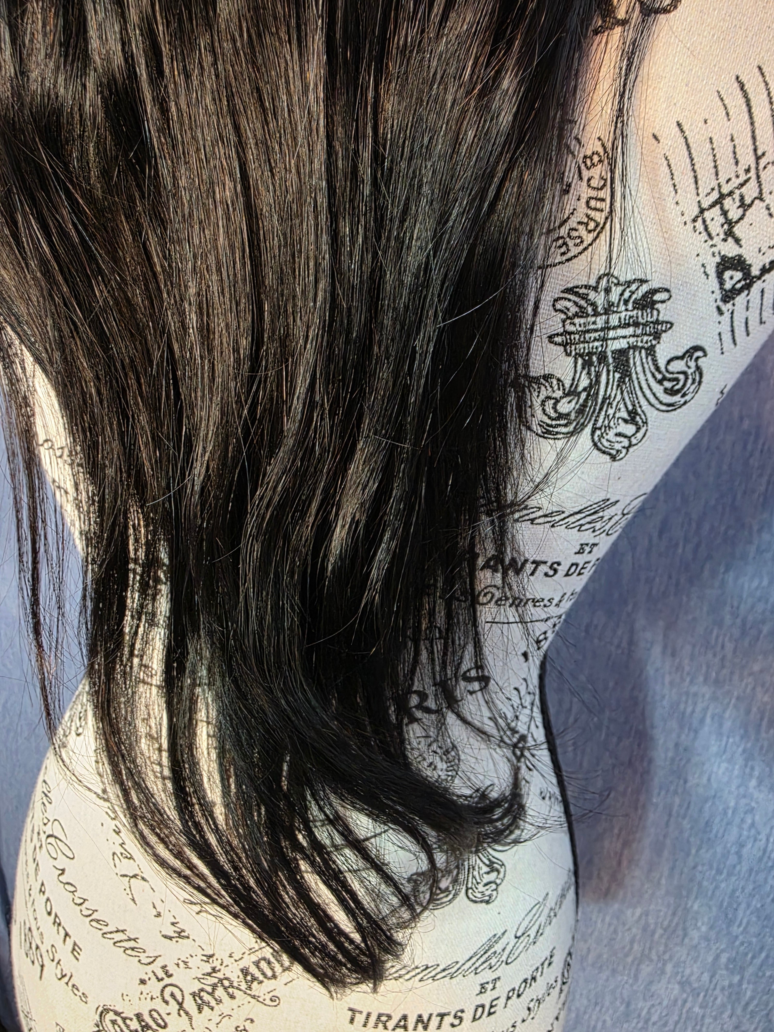 Full long black wig with cap ect feels like real human hair