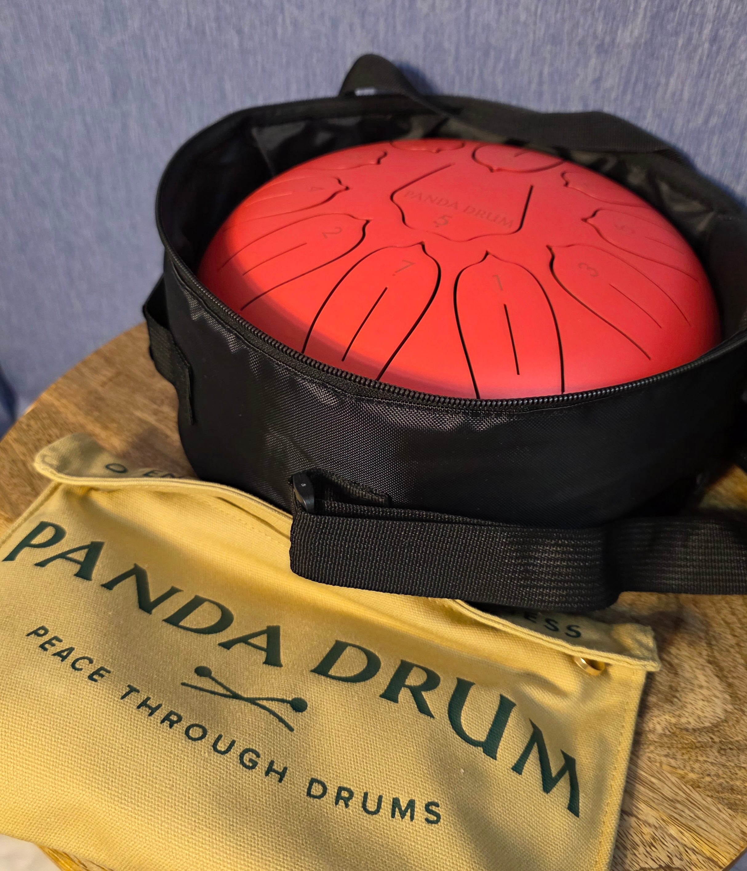 Panda Drum 15 note Drum with drum sticks book carry case