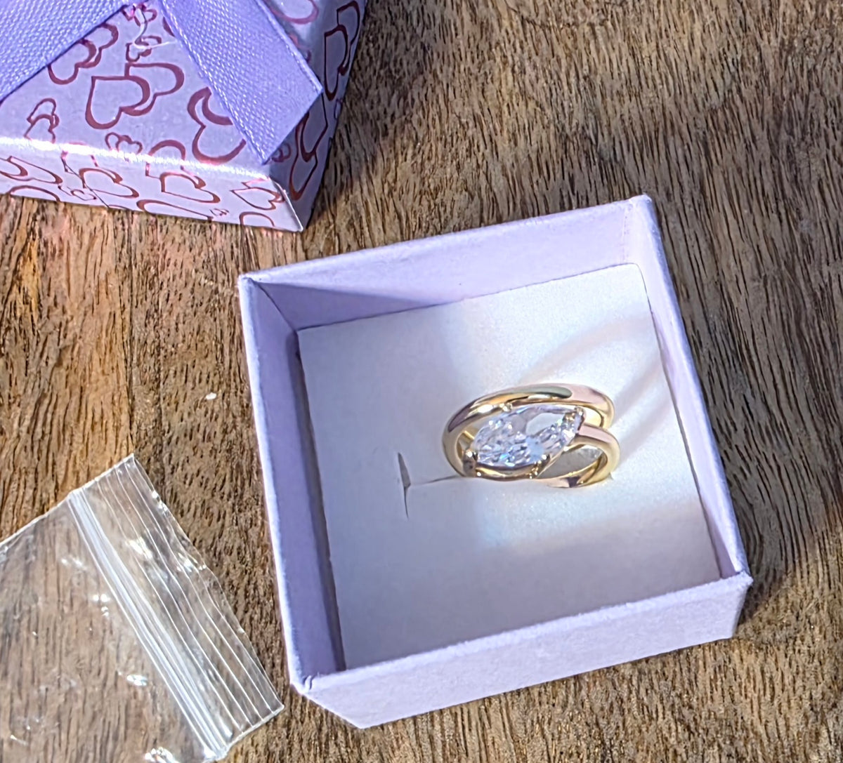 Gold tone size 6 ring