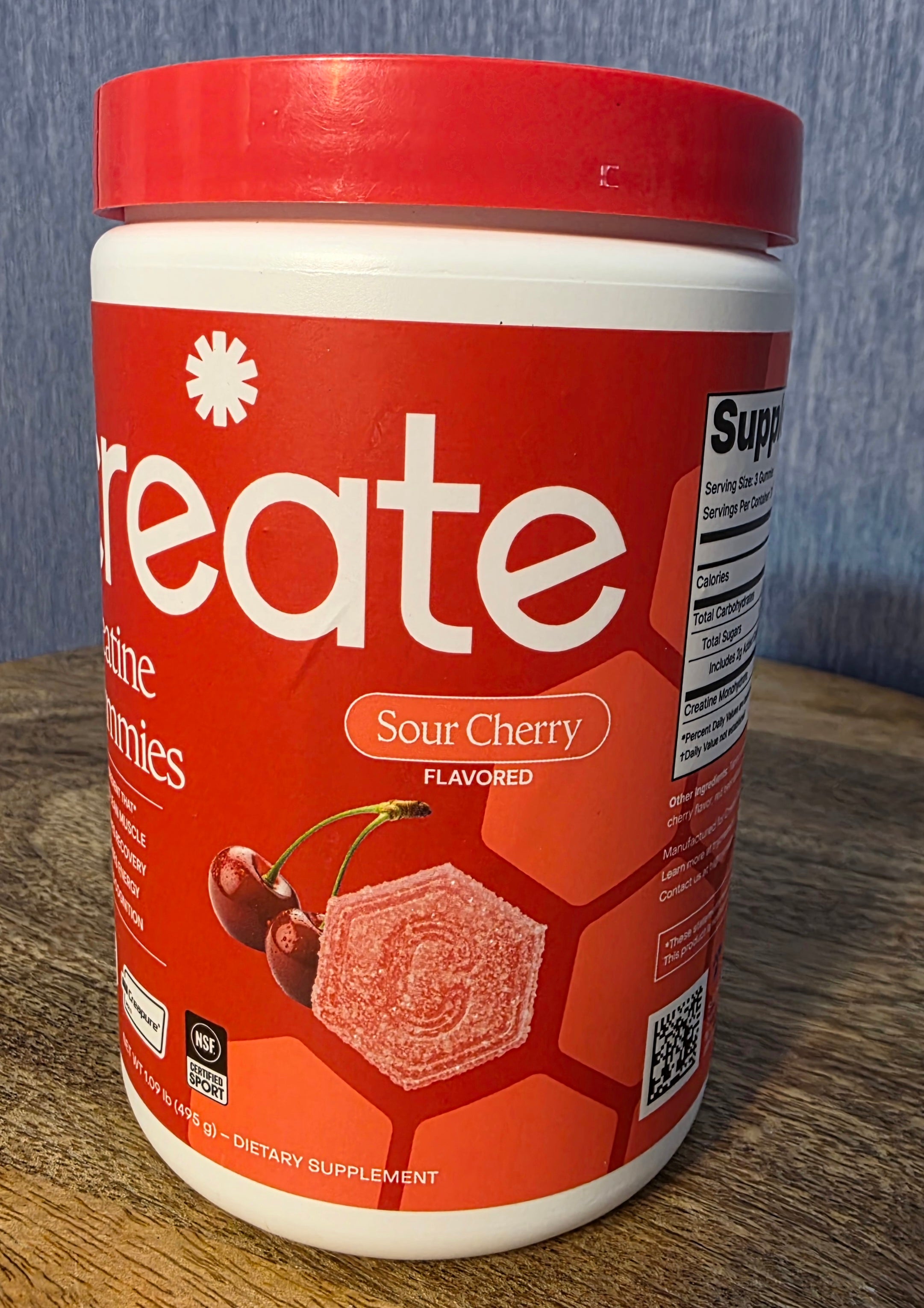 Create creatine gummies 90 gummies sour cherry