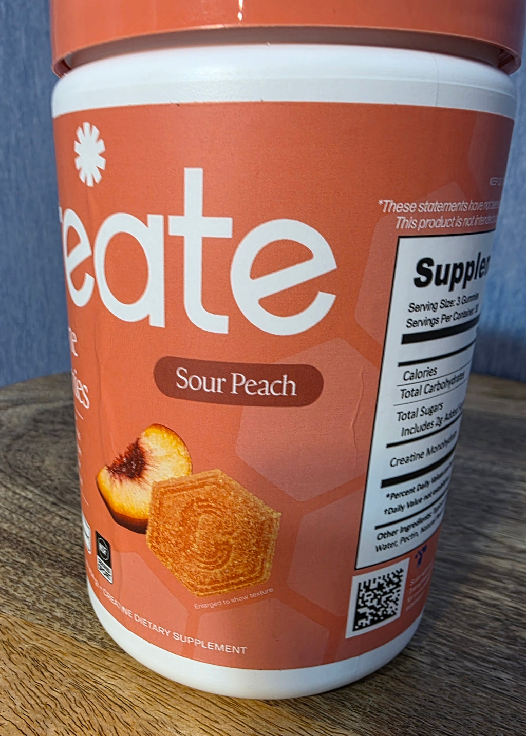 Create creatine gummies sour peach 90 count