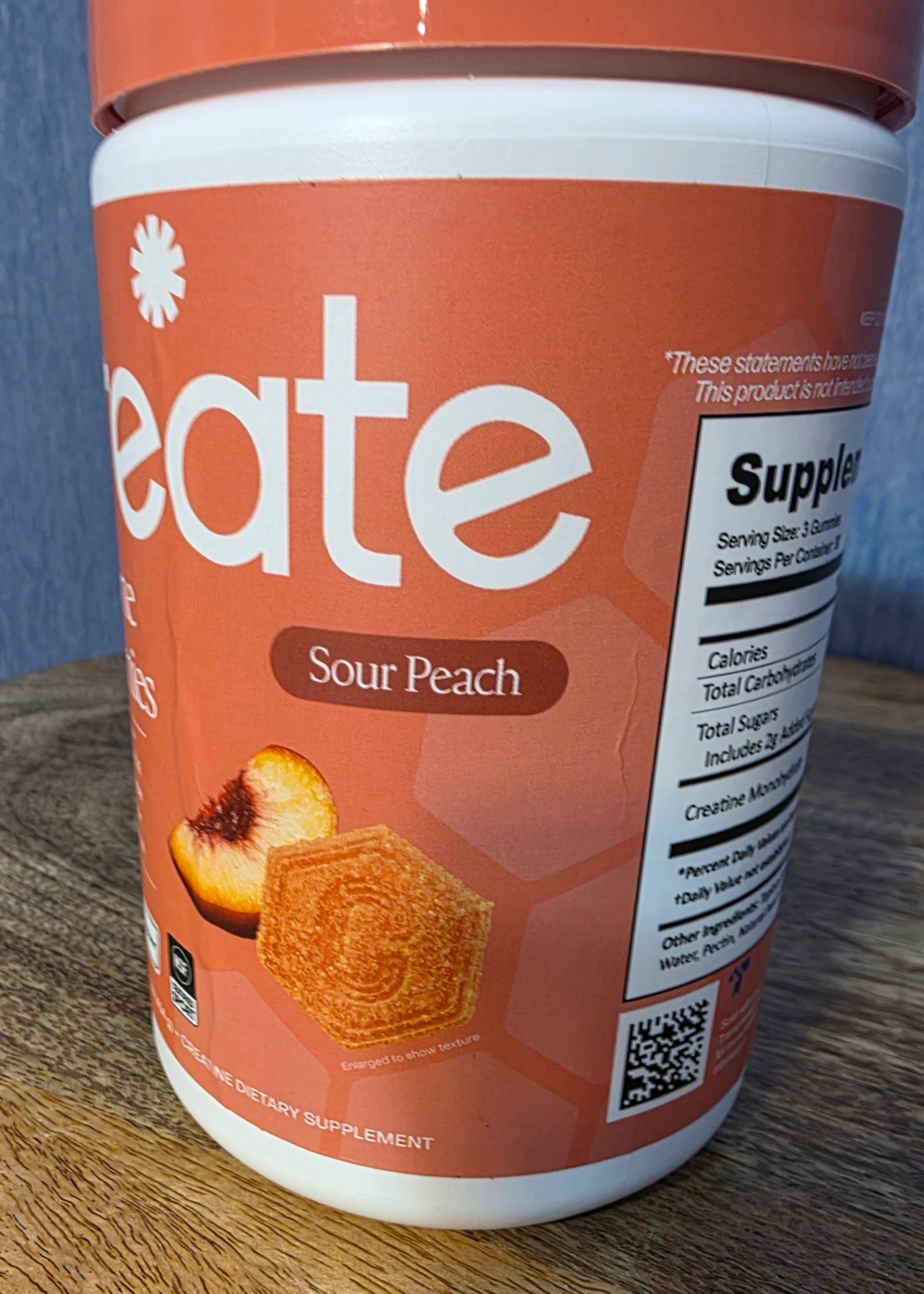 Create creatine gummies sour peach 90 count