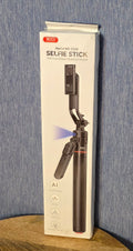 Selfie stick with tracking gimbal stabilizer tripod