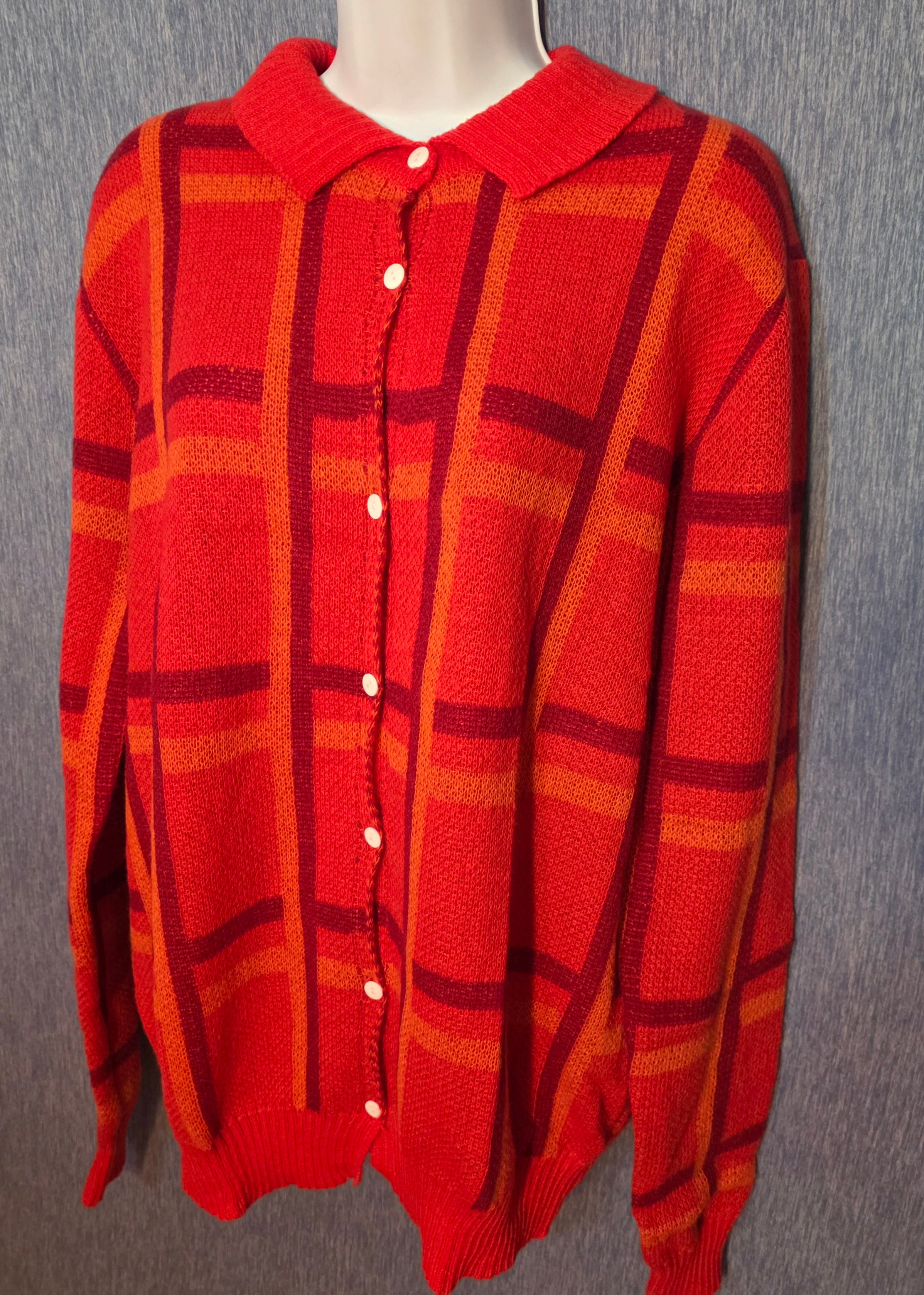 Light sweater buttons up front
