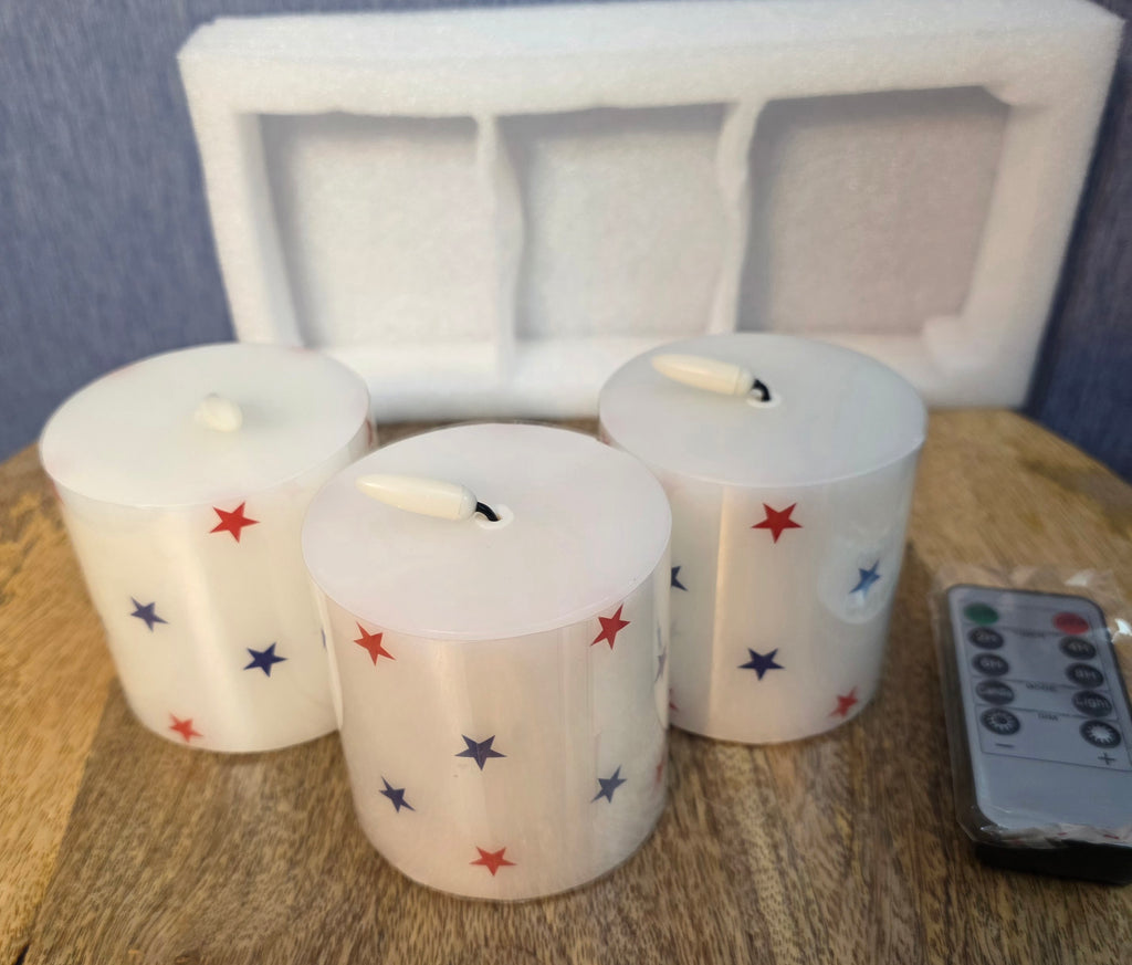 3 pack flameless led candles with remote