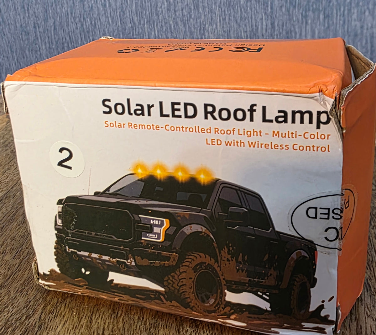 Solar Led Roof Lamp multi color wireless control