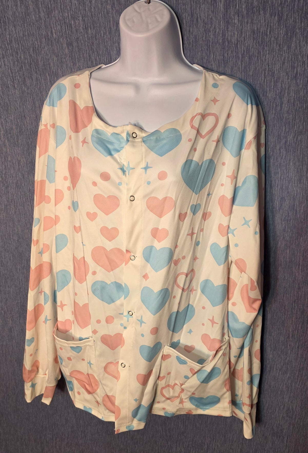 Light weight quick dry material scrub jacket