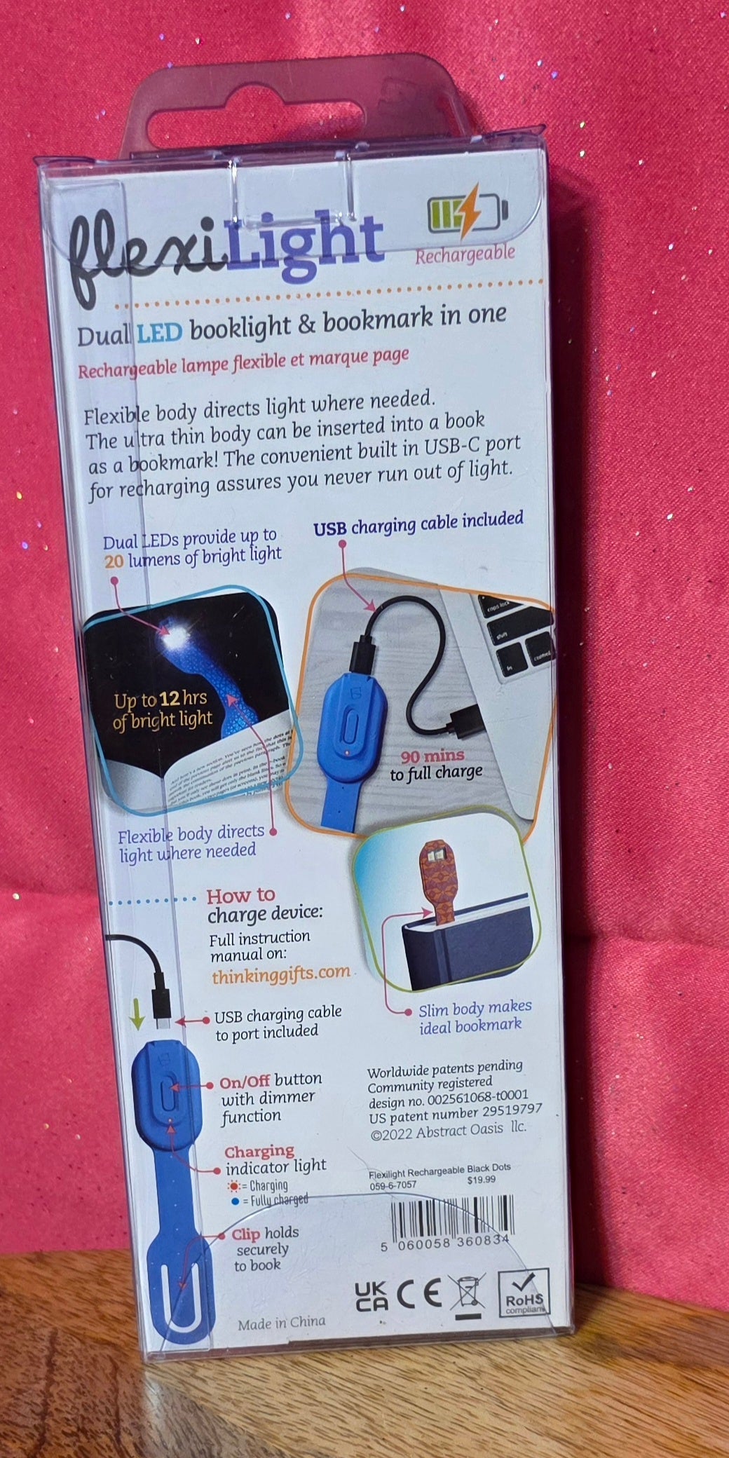 Flexi Light daul Led booklight and bookmaker in one rechargeable