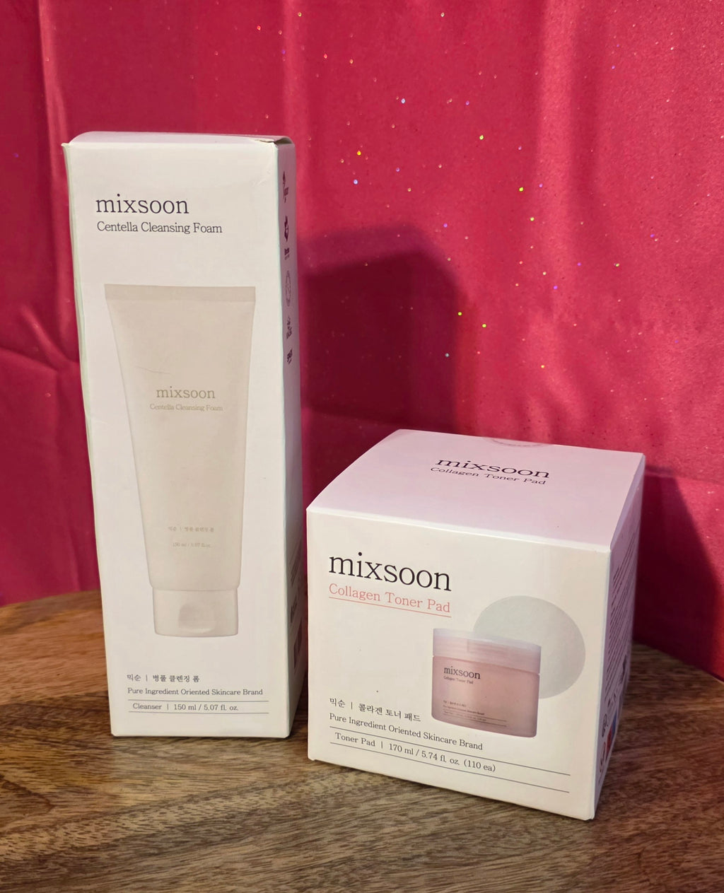 Mixsoon skin care 2 full size products cleanser and toner pads