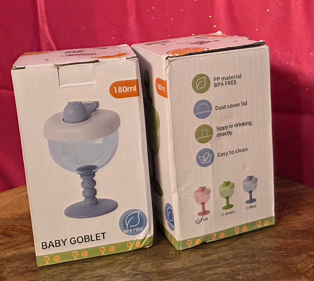 Baby Goblet 2 cups one pink one blue for one price
