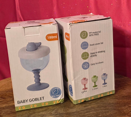Baby Goblet 2 cups one pink one blue for one price
