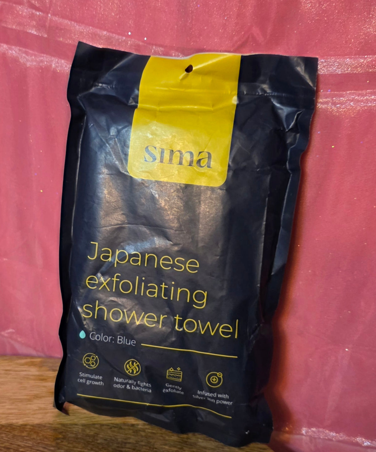 Sima japanese exfoliating shower towel