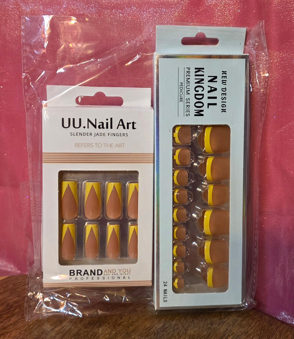 Press on nails for fingers and toes