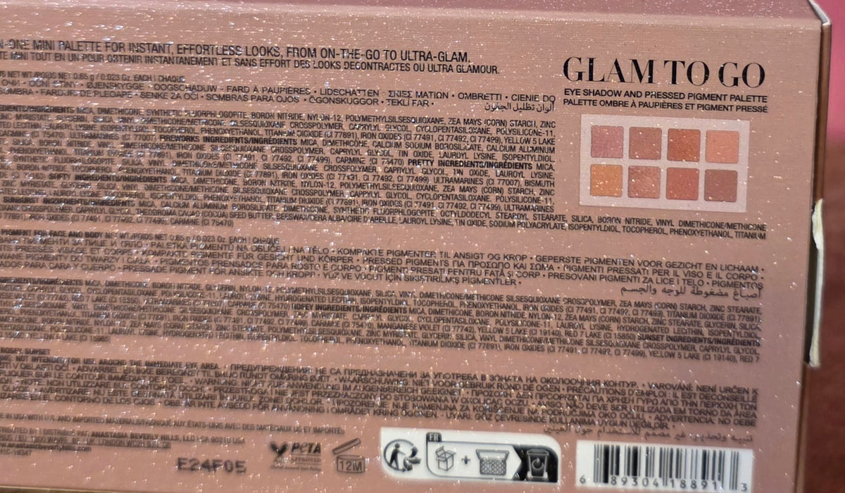 Anastasia eyeshadow pallet Glam to Go